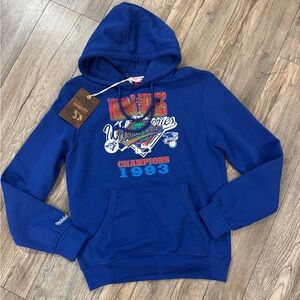 NWT Blue Mitchell & ness official   Hoodie